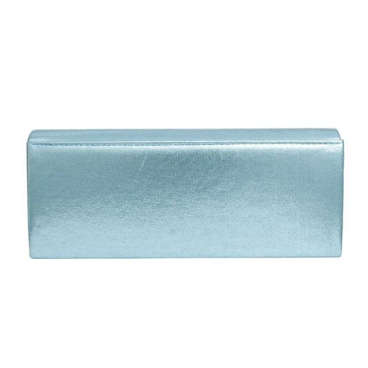 Evening Clutch Aqua Floral Long Envelope Bag Women
