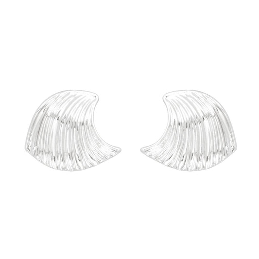 Studs Silver Ocean Wave Earrings for Women
