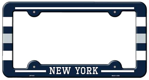 Black and White New York License Plate Frame