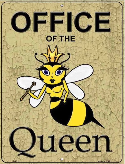 Office Of The Queen Metal Novelty Sign