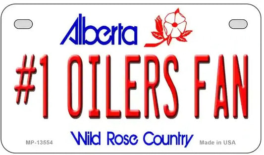 #1 Oilers Fan Motorcycle License Plate