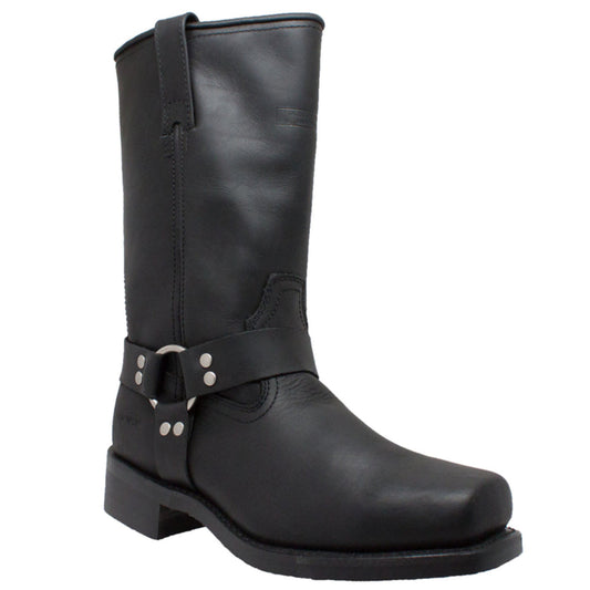 Men's Harness Leather Boot-PU Insole