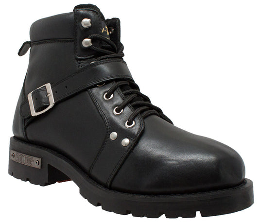 Men's YKK Zipper Biker Boot-Black