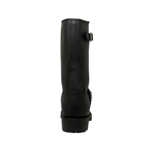 1440 Men's Black Leather Engineer Soft Boots