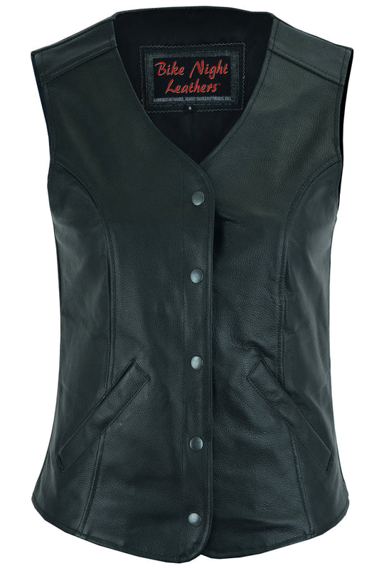 Full Front DS Women's Stylish Longer Body Vest - Plain Sides