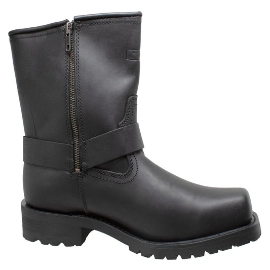 Side View Mens 7" Harness Motorcycle Boots With Zipper