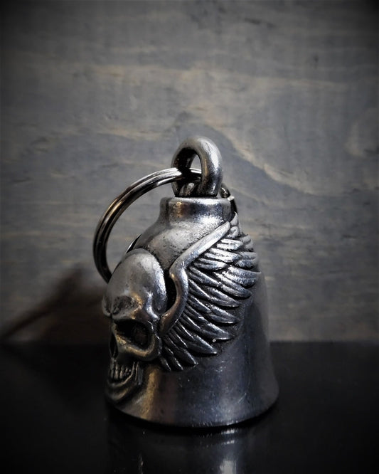 Side View Skull Up Winged Biker Bell