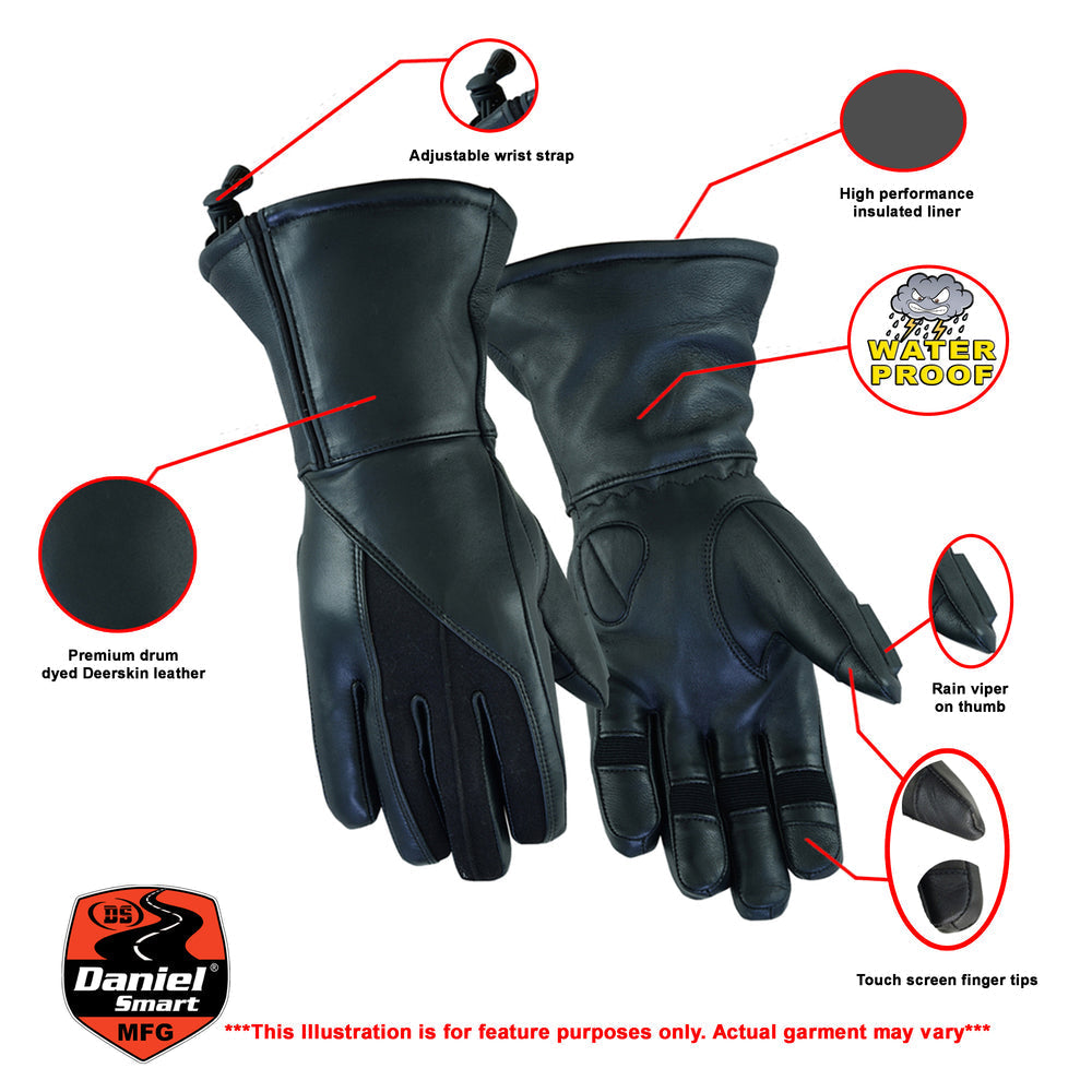 Infographic Women's Feature-Packed Deer Skin Insulated Cruiser Glove