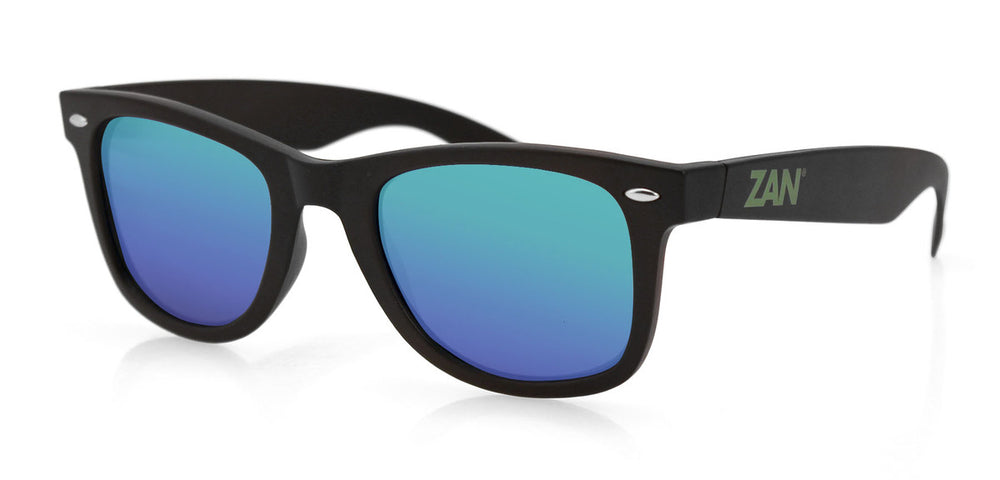 Winna Sunglass, Matte Black, Smoked Green Mirror Lens