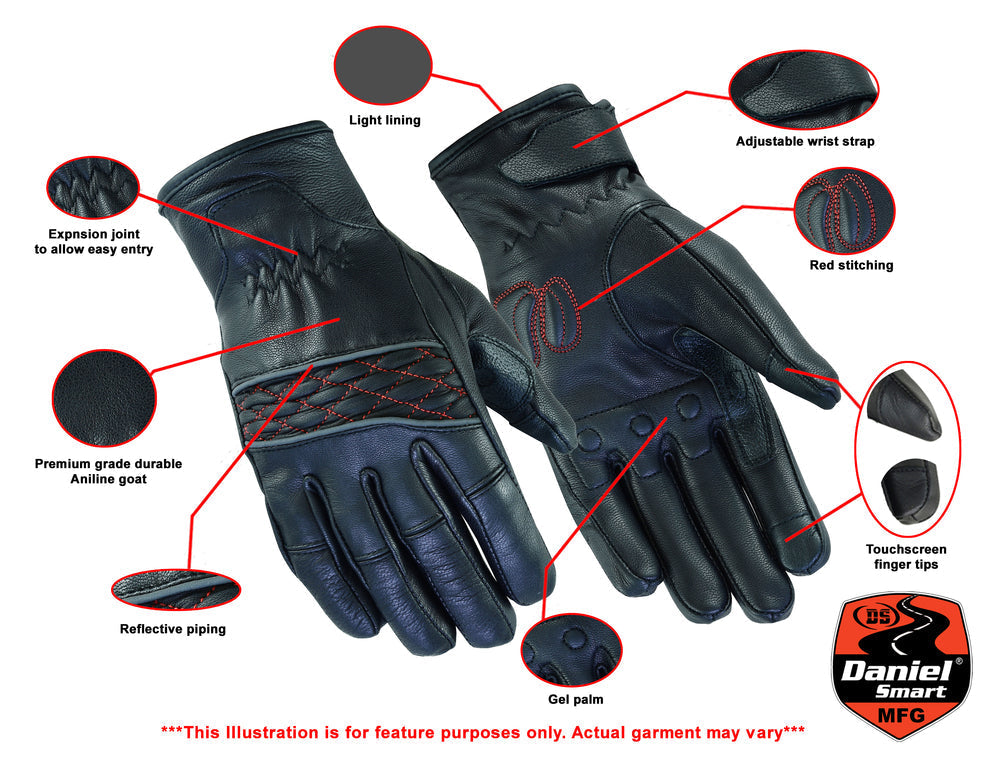 DS Women's Cruiser Glove (Black / Red)