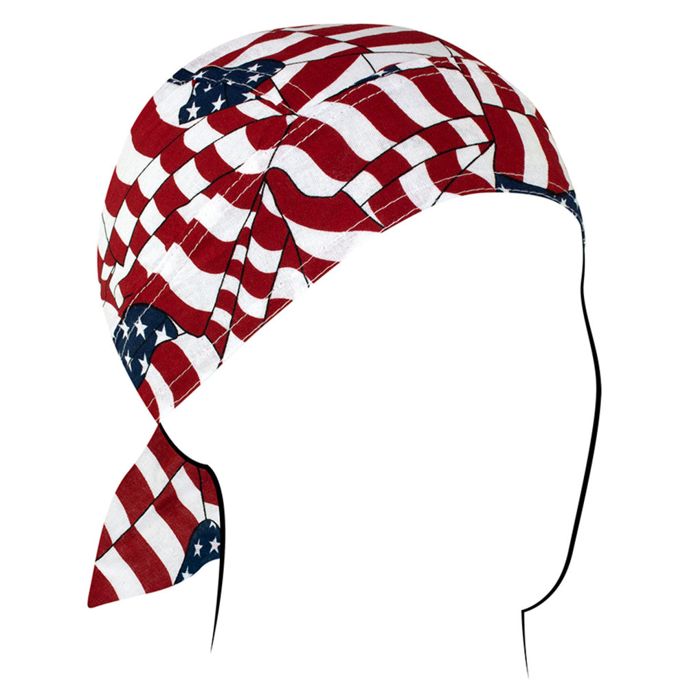 Flydanna®, Cotton, Wavy American Flag Bandana Headwrap