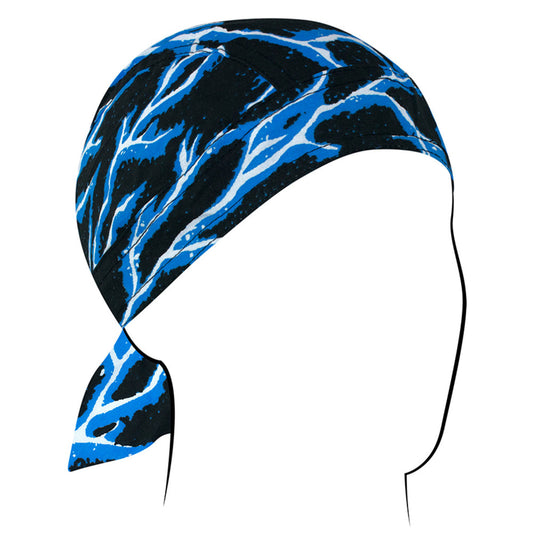 Flydanna®, Cotton, Blue Lightning Bandana Headwrap