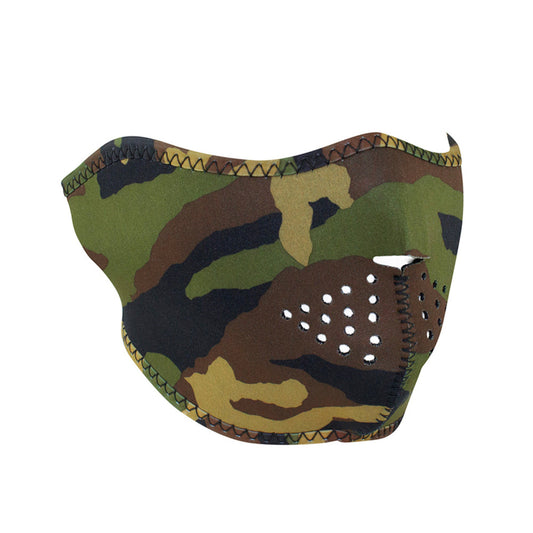 ZAN® Half Mask- Neoprene- Woodland Camo