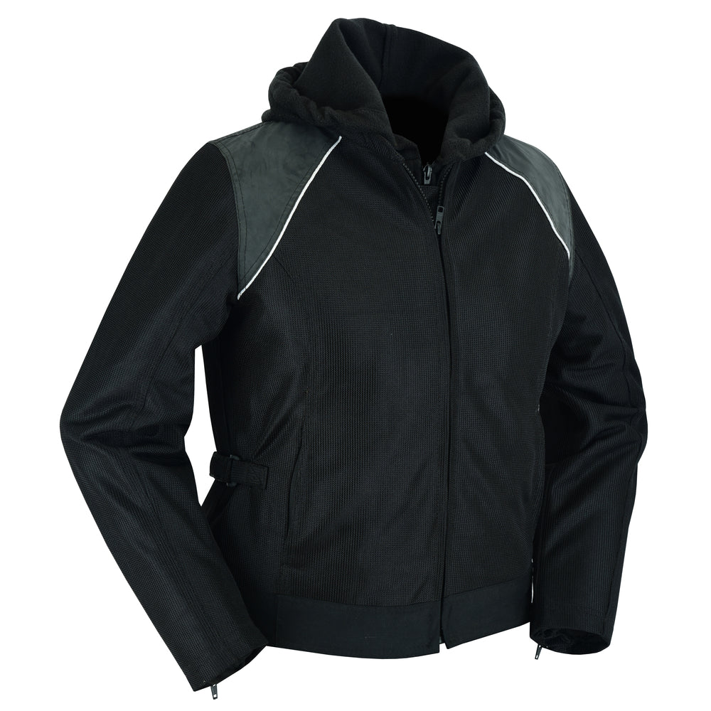 DS Women's Mesh 3-in-1 Riding Jacket (Black/Black Tone Reflective)