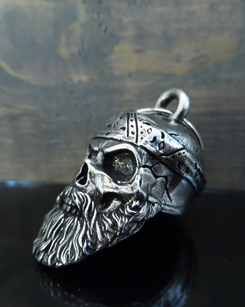 Side View Old School Biker Skull Bravo Bell