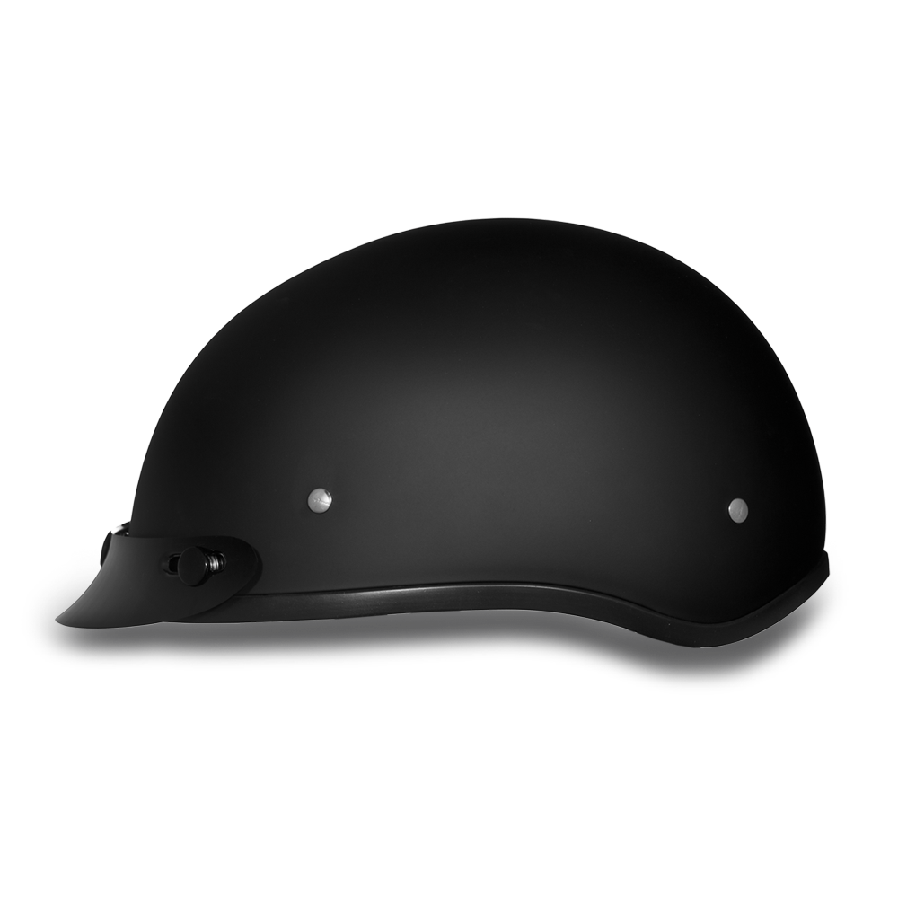Side View D.O.T. DAYTONA SKULL CAP - DULL BLACK
