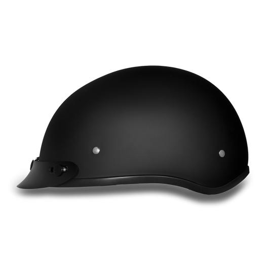 Side View D.O.T. DAYTONA SKULL CAP - DULL BLACK