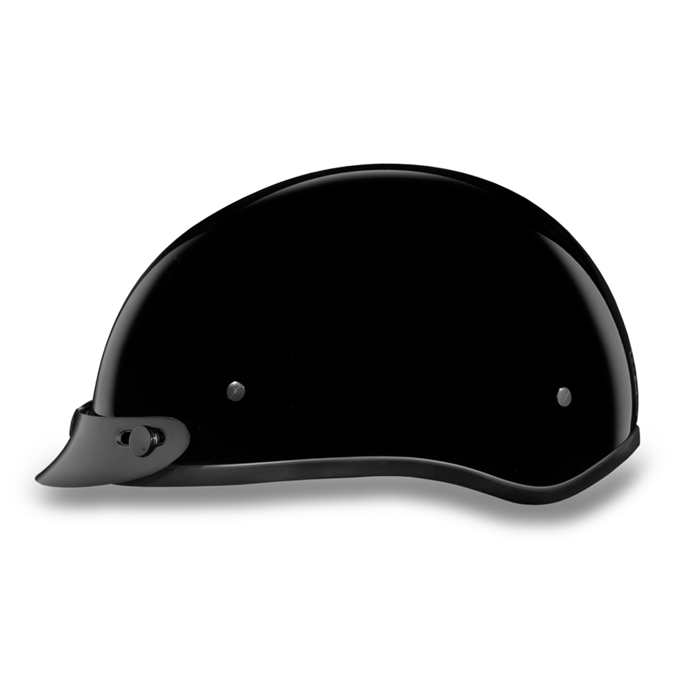 D.O.T. DAYTONA SKULL CAP- HI-GLOSS BLACK Without Straps