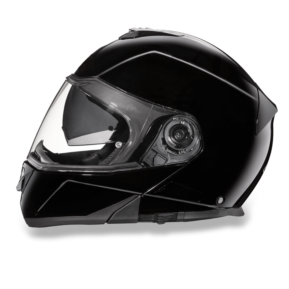 Side View D.O.T. DAYTONA GLIDE - HI-GLOSS BLACK HELMET