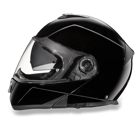 Side View D.O.T. DAYTONA GLIDE - HI-GLOSS BLACK HELMET
