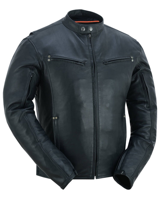 DS Men's Lightweight Drum Dyed Naked Lambskin Jacket - Black