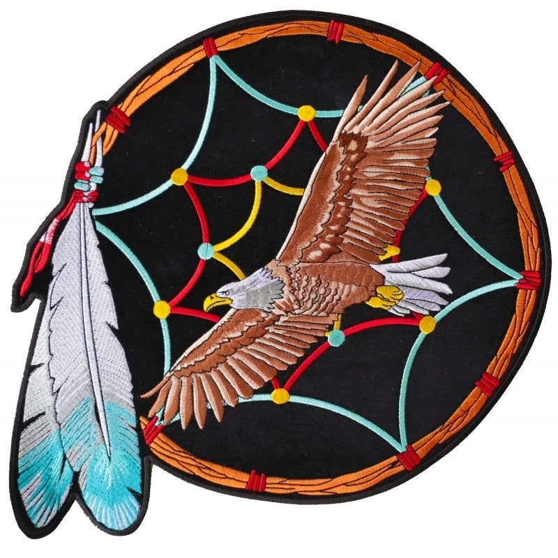 Dreamcatcher Eagle Feather Embroidered Iron on Patch
