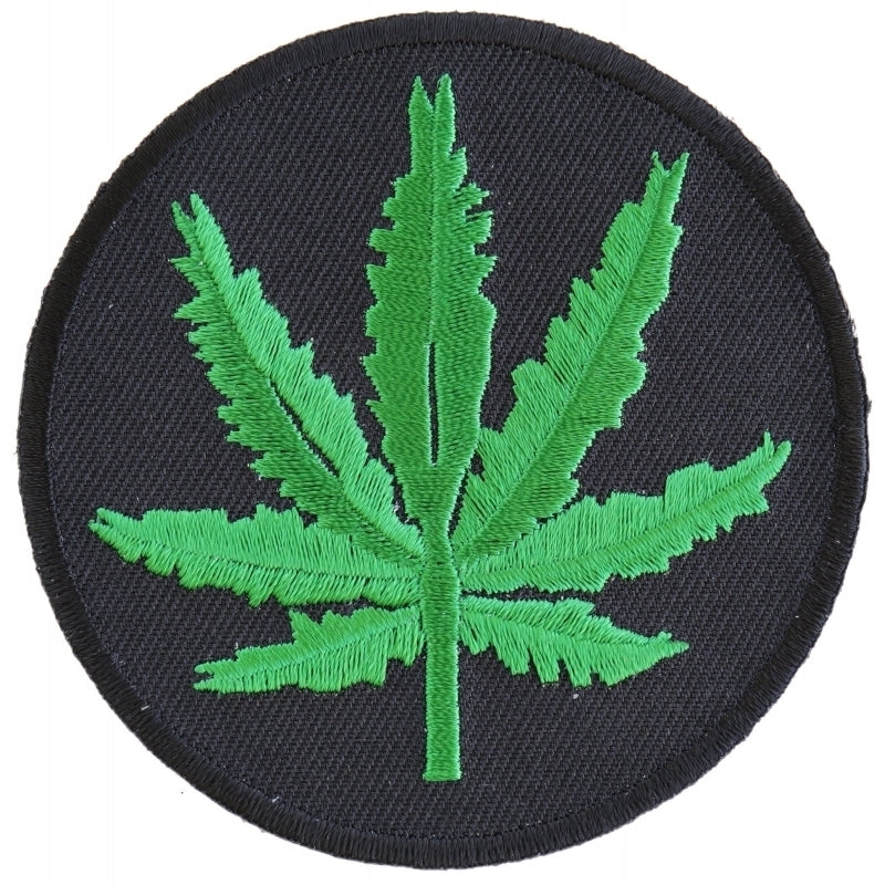 Marijuana Leaf Embroidered Patch