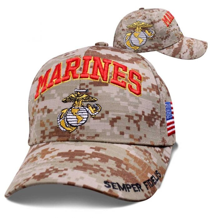 USMC US Marines Camo Ball Cap Sdpmma Digital Pride Motto Marines