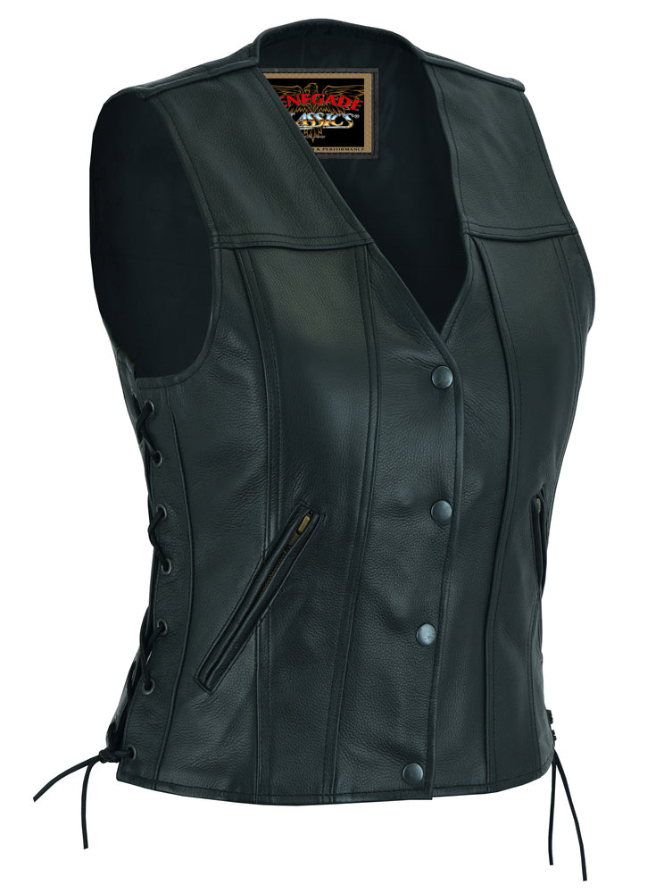 Ella Leather Ladies Vest