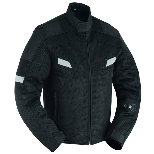 DS Mens Performance Mesh Motorcycle Jacket – Black