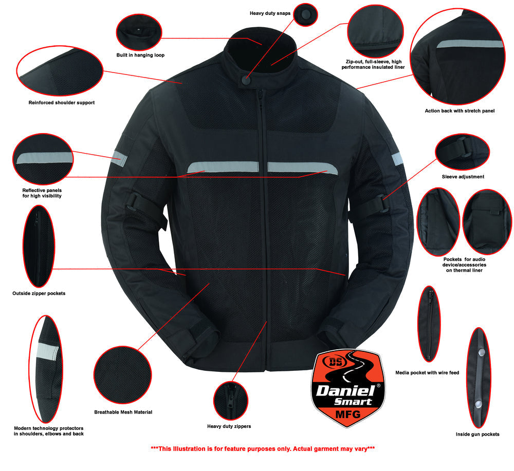 DS Men's Black Racer Mesh Jacket – Protective Design