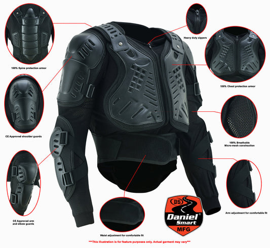 Infographic Full Protection Body Armor - Black
