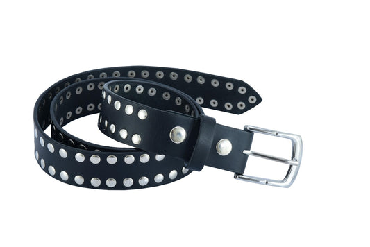 Coiled Premium Quality Studded Leather Belt