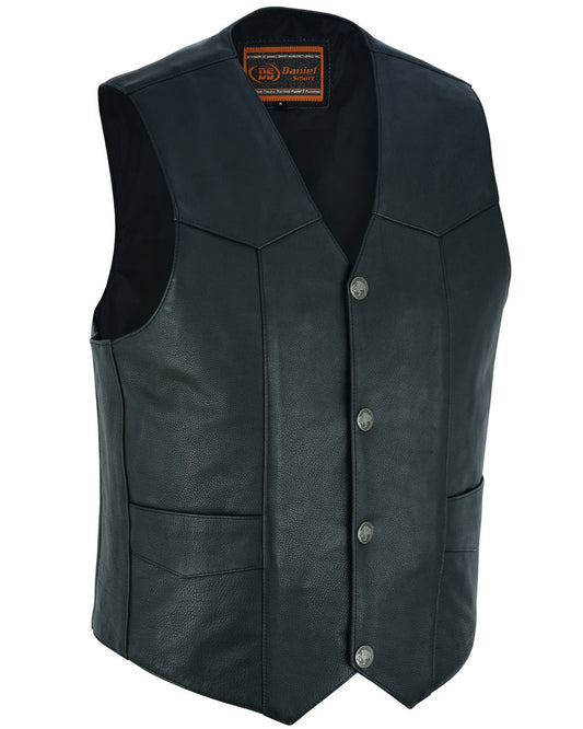 DS Men's Single Back Panel motorcycle vest