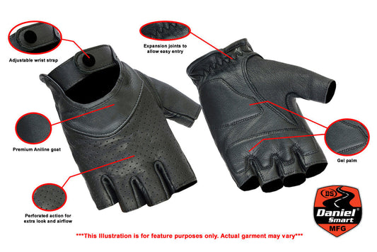 DS Women's Perforated Fingerless Glove
