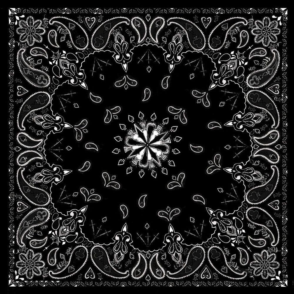 Bandanna Black Paisley