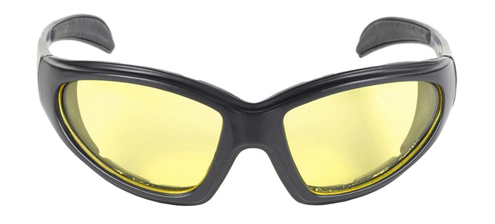 Front View Chopper Blk Frm/Yellow Lens Sunglasses