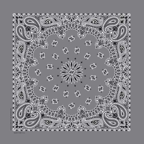 Bandana Paisley Charcoal