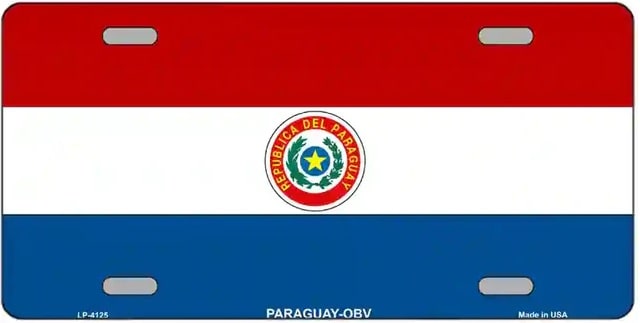 Paraguay-OBV Flag Metal Novelty License Plate