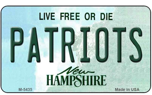 New Hampshire Patriots Metal Refrigerator Magnet