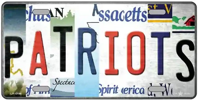 Patriots Strip Art Novelty License Plate