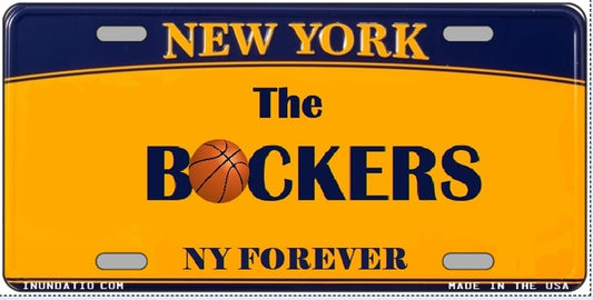 The Bockers NY Knicks Fan License Plate