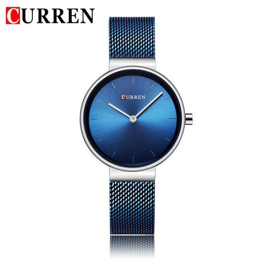 Women's Casual Stainless Steel Watch With Knitted Bracelet Excellent Background Unique Design Perfect For Her