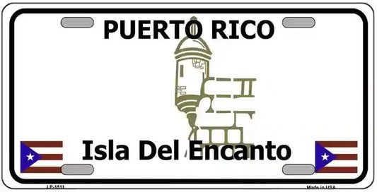 Puerto Rico Blank License Plate