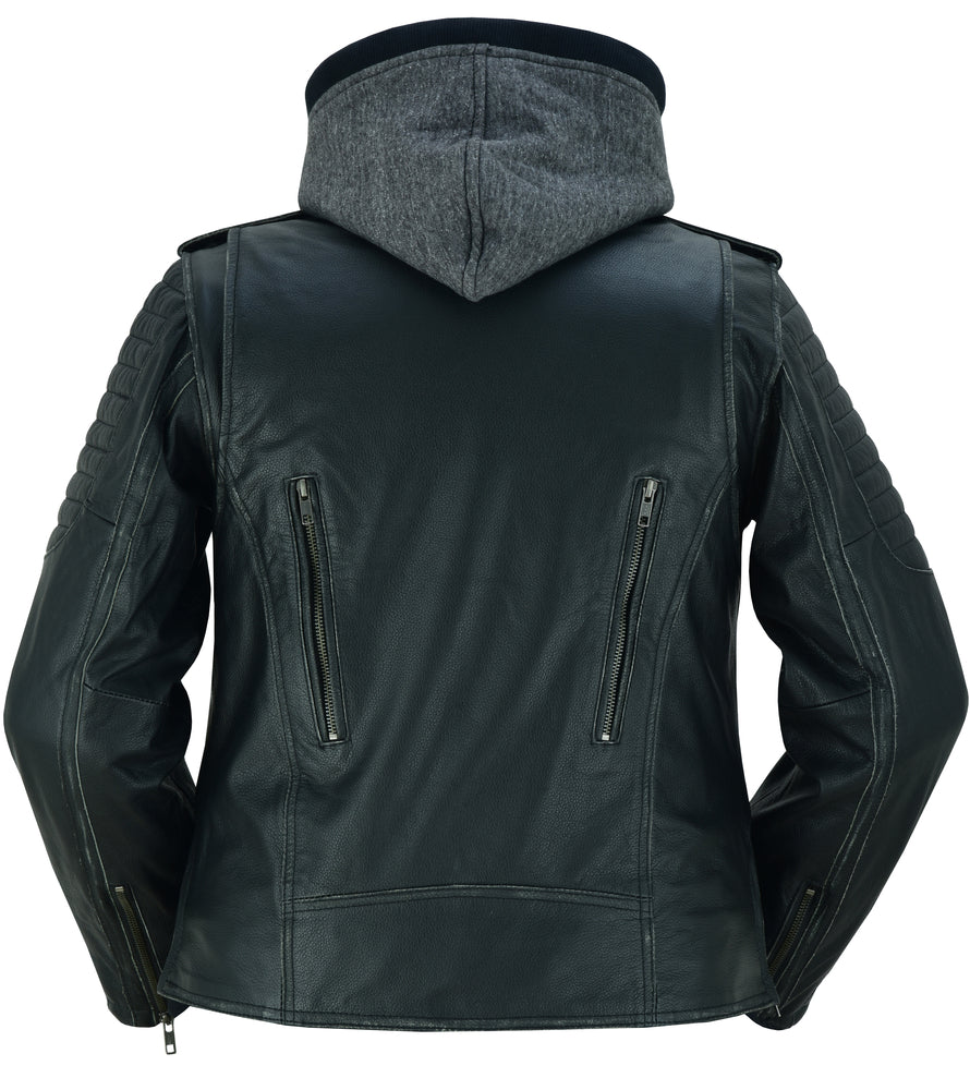 DS Women's M/C Jacket with Rub-Off Finish
