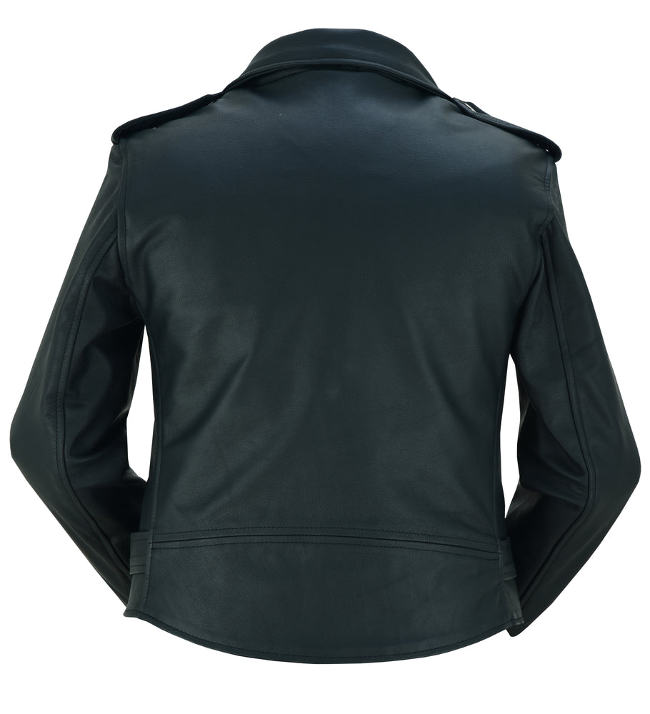 DS Women's Classic Plain Side Fitted M/C Style Jacket