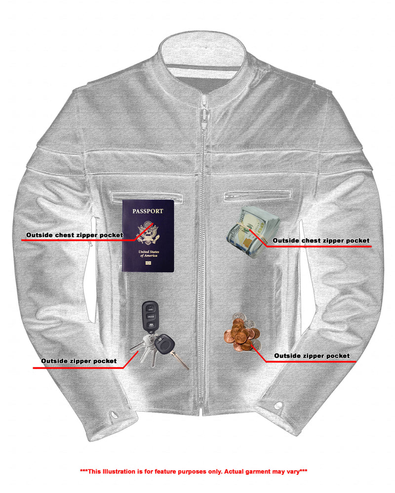 DS Full Hand Black Leather Motorcycle Jacket