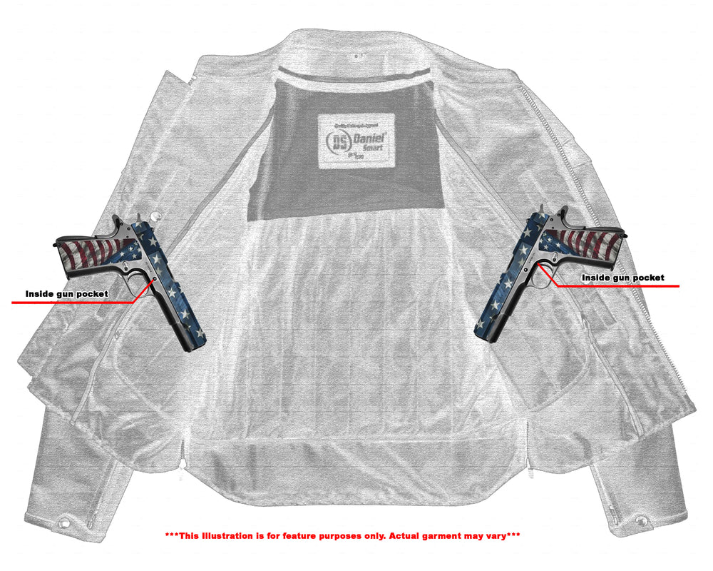 DS Full Hand Black Leather Motorcycle Jacket