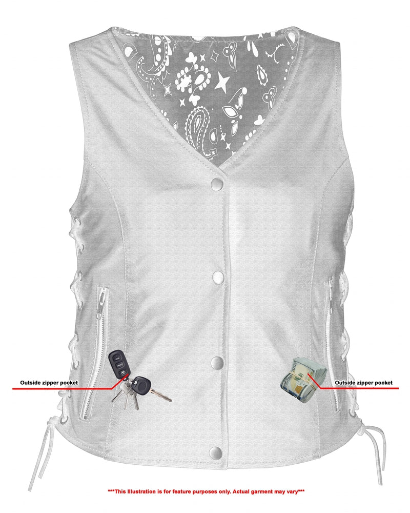 Xray Purple Paisley Biker Girl Vest