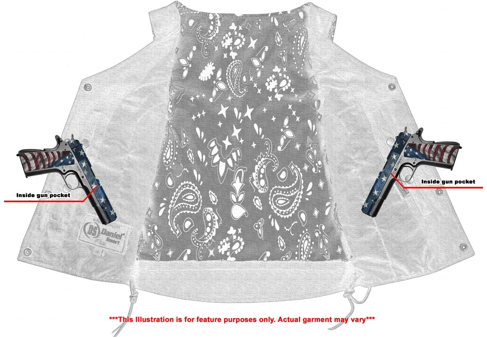 Xray Liner Purple Paisley Biker Girl Vest